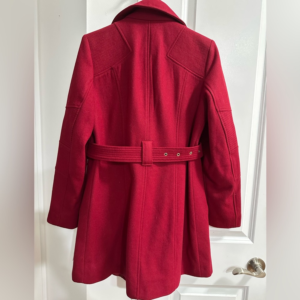 Michael Kors Red Pea Coat with Gold Accents - Brand New with Tags - Picture 3 of 3